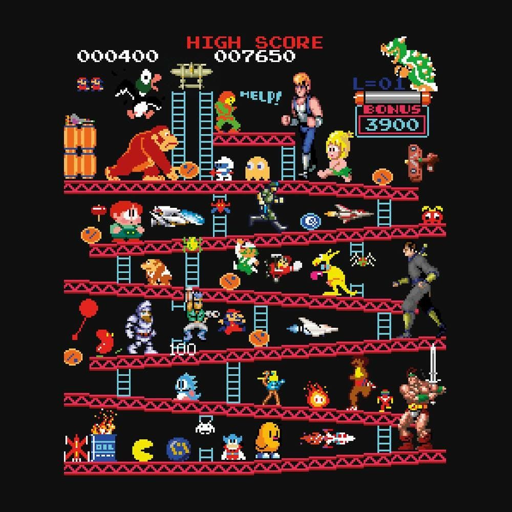 Golden era arcade and cartridge composition